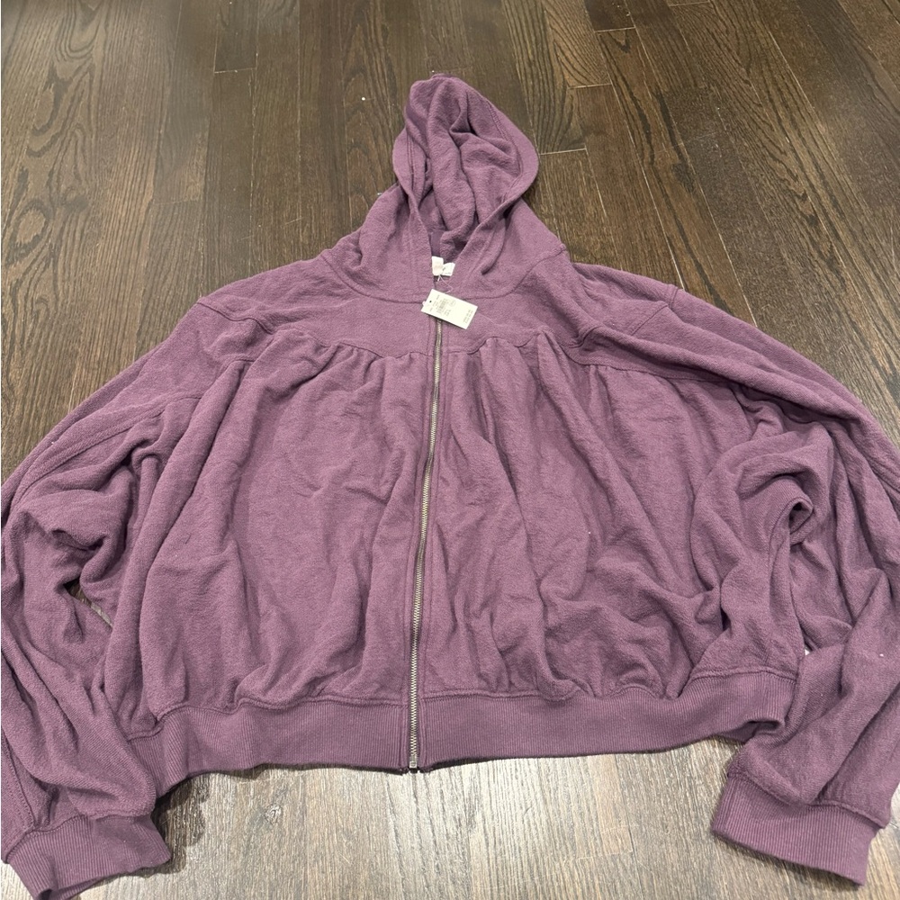 Aerie Purple Zip-Up Hoodie